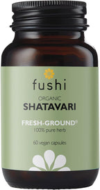 Fushi Shatavari Organic Herbal Supplement 60 Capsules - Female Balance Women's Health Wholefood Vegan - BBE 06/2028
