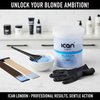 Rapid Blue Powder Bleach Hair Lightener 500g - Dust Free Professional Hair Dye Bleach - Damaged Box - BBE 09/2028