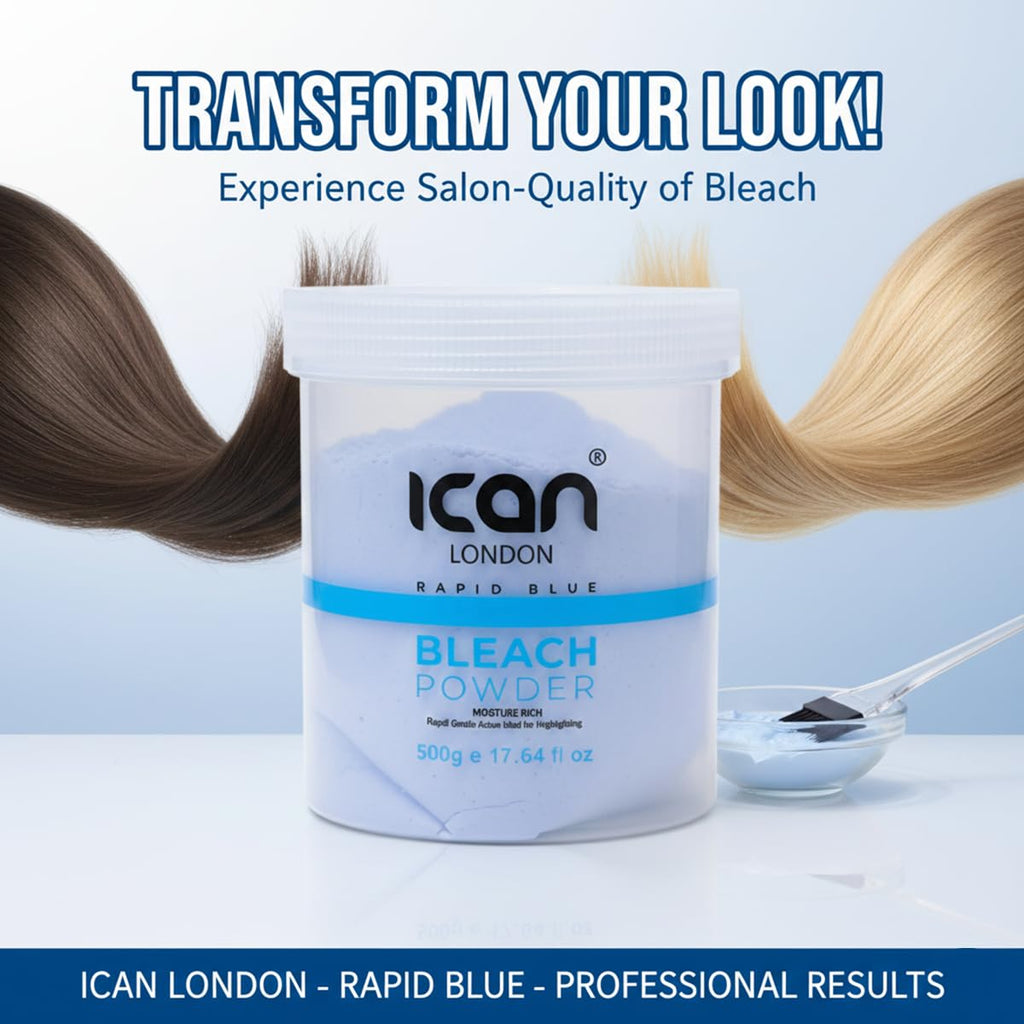 Rapid Blue Powder Bleach Hair Lightener 500g - Dust Free Professional Hair Dye Bleach - Damaged Box - BBE 09/2028