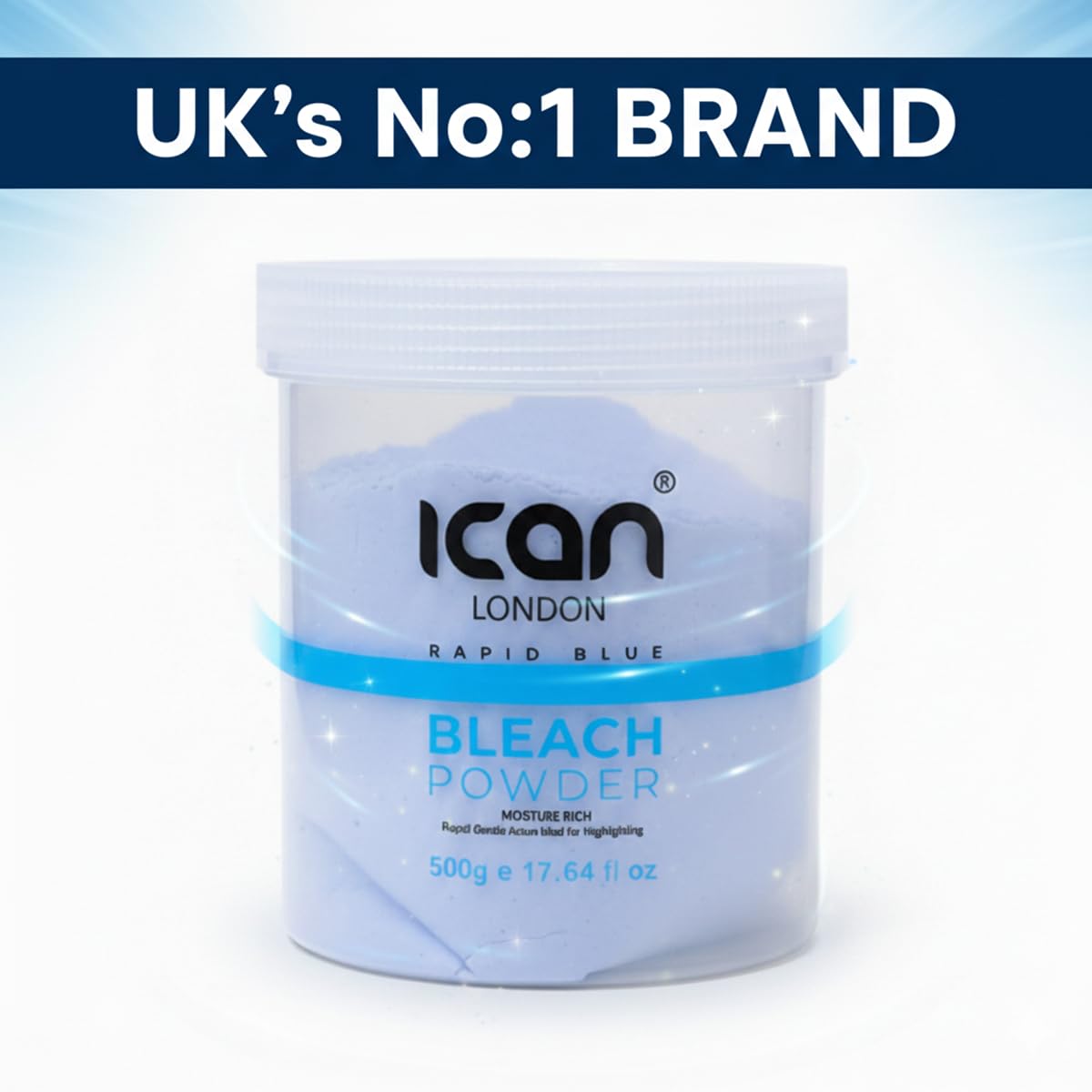 Rapid Blue Powder Bleach Hair Lightener 500g - Dust Free Professional Hair Dye Bleach - Damaged Box - BBE 09/2028