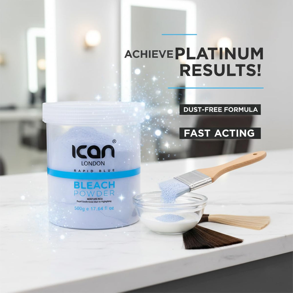 Rapid Blue Powder Bleach Hair Lightener 500g - Dust Free Professional Hair Dye Bleach - Damaged Box - BBE 09/2028