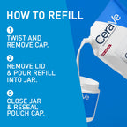 CeraVe Moisturising Cream Refill for Dry to Very Dry Skin With 3 Essential Ceramides, Hyaluronic Acid, Face & Body Cream, Fast Absorbing, Dermatologist Developed, 562ml