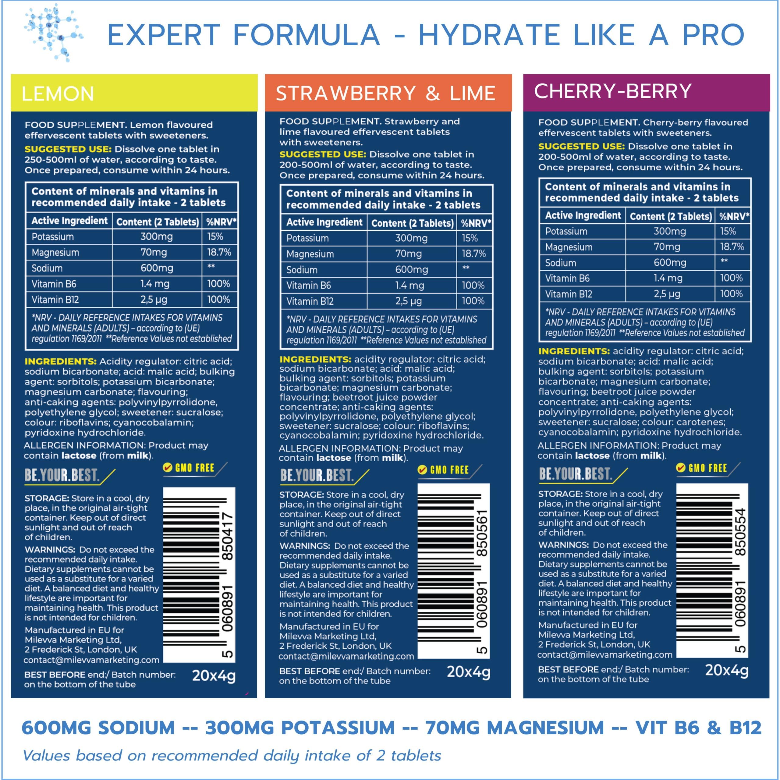 Electrolytes Tablets x 120 - Rehydration Energy Drink with Electrolyte Minerals Potassium, Magnesium, Sodium Hydration Salts and Vitamins (120 Tablets, 6 tubs) Fizzy Fruit Flavour Mix Pack - Damaged Box