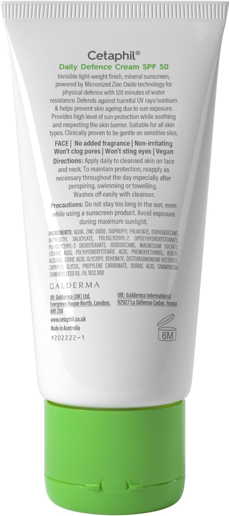 Cetaphil Daily Defence SPF for Sensitive Skin, SPF 30 Moisturiser/SPF 50 Mineral Sunscreen, Packaging May Vary - Damaged Box