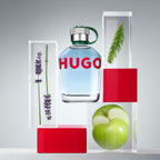 HUGO Man Eau de Toilette, Men's Perfume, Notes of Crispy Green Apple and Fir Balsam, Aromatic Fragrance, Medium Longevity, 200ml - Damaged Box