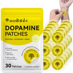 Dopamine Patches, 30 Vegan Skin Kind Dopamine Happy Patches, Transdermal Patch with 5-HTP for Overall Well-Being - BBE 08/2028
