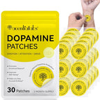 Dopamine Patches, 30 Vegan Skin Kind Dopamine Happy Patches, Transdermal Patch with 5-HTP for Overall Well-Being - BBE 08/2028