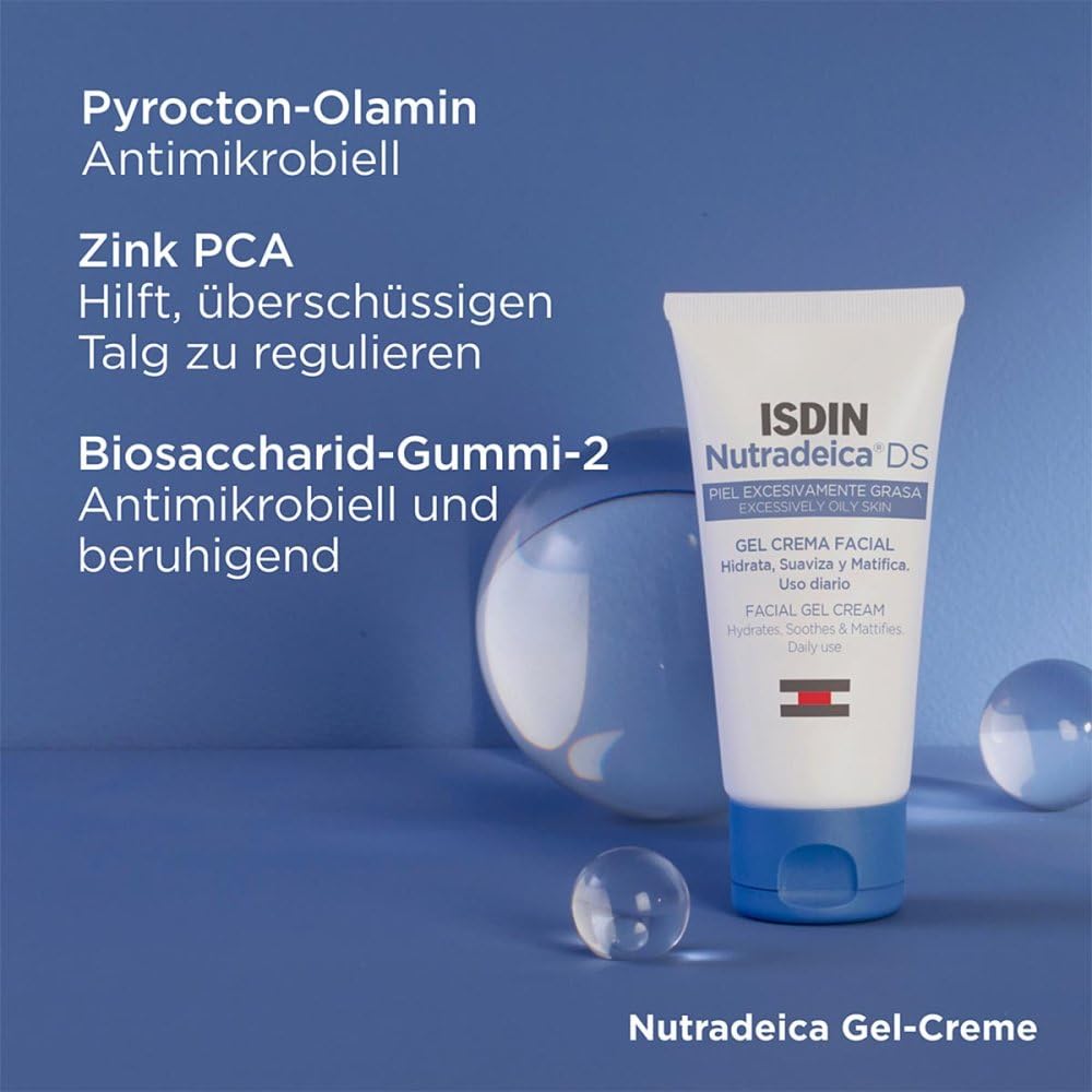 ISDIN Nutradeica Facial Gel Cream 50ml | For Seborrheic Skin | Hydrates, Soothes and Matifies skin - Damaged Box