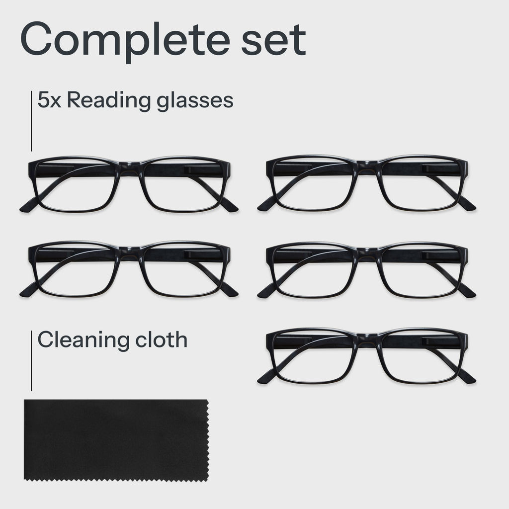 Gaoye 5-Pack Reading Glasses Men Women - Blue Light Blocking Computer Readers Eyeglasses - Damaged Box