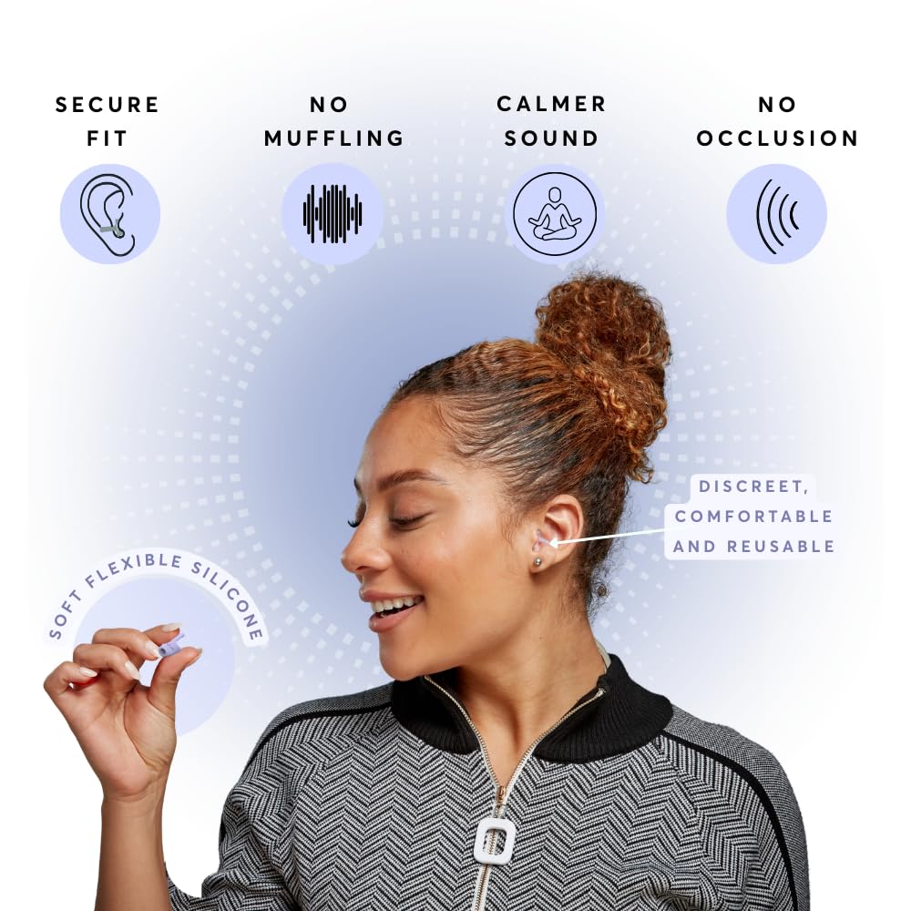 Flare Calmer Ear Plugs - Daily Noise Relief, Sound Sensitivity, Stress Relief, No Muffling, Soft Silicone, Mint