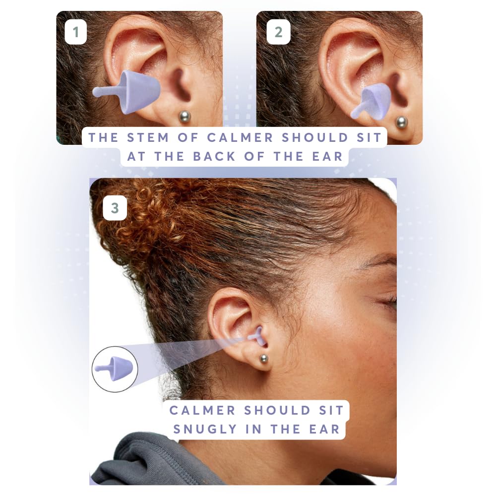 Flare Calmer Ear Plugs - Daily Noise Relief, Sound Sensitivity, Stress Relief, No Muffling, Soft Silicone, Mint
