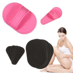 HELEVIA Exfoliating Hair Removal Pads Set - Smooth Skin Pad & Exfoliation Fine Sandpaper - Arm Leg Face Upper Lip Remover - Pink - Damaged Box