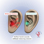 Flare Calmer Ear Plugs - Daily Noise Relief, Sound Sensitivity, Stress Relief, No Muffling, Soft Silicone, Mint