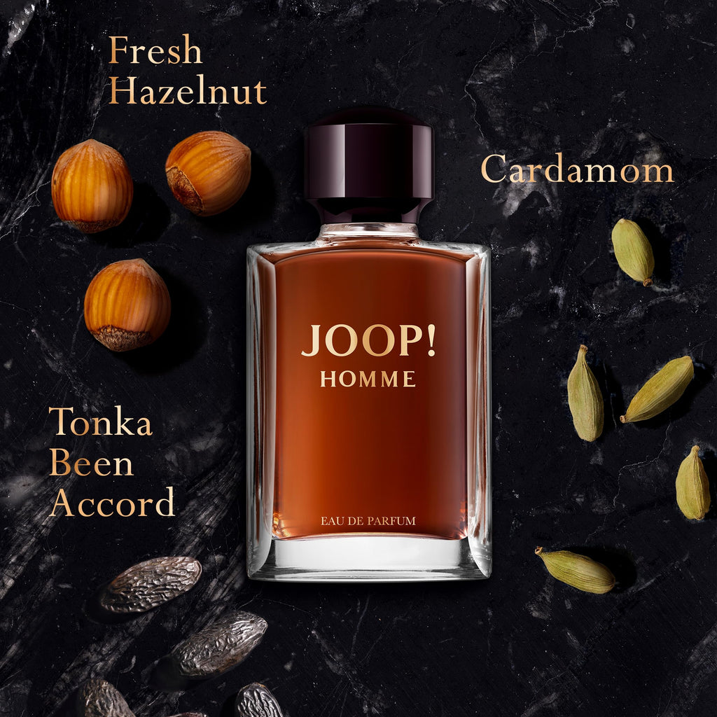 JOOP! Homme - Eau de Parfum for Men - Woody Fragrance with Notes of Fresh Hazelnut, Cardamom and Tonka Bean Accord - High Longevity - 125ml - Damaged Box