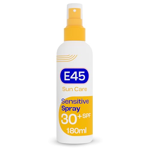 E45 Sunscreen Spray SPF 30 - High UVA/UVB Protection, Hydrating, Sensitive & Eczema Prone Skin, 180ml - Damaged Box