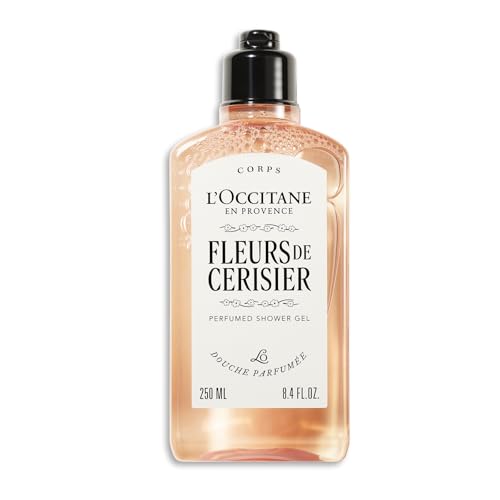 L'OCCITANE - Fleurs de Cerisier (Cherry Blossom) Shower Gel - 250 ml - Fruity, floral and musky fragrance - Made in France