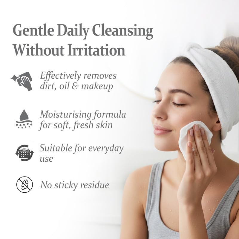 CareBee Plastic-Free Facial Wipes, 25 Wipes Per Pack, Plant-Based & FSC Certified | Biodegradable, Gentle Makeup Remover Wipes | Vegan, Eco-Friendly Cleansing Wipes for All Skin Types (Pack of 6) - Damaged Box