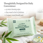 CareBee Plastic-Free Facial Wipes, 25 Wipes Per Pack, Plant-Based & FSC Certified | Biodegradable, Gentle Makeup Remover Wipes | Vegan, Eco-Friendly Cleansing Wipes for All Skin Types (Pack of 6) - Damaged Box
