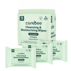 CareBee Plastic-Free Facial Wipes, 25 Wipes Per Pack, Plant-Based & FSC Certified | Biodegradable, Gentle Makeup Remover Wipes | Vegan, Eco-Friendly Cleansing Wipes for All Skin Types (Pack of 6) - Damaged Box