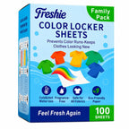 Freshie Colour Catcher Sheets - 100 Pack Laundry Dye Transfer Prevention for Mixed Colour Washes, All Fabrics - Damaged Box