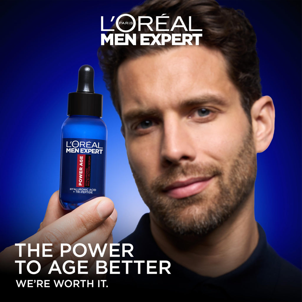 L'Oreal Men Expert Power Age Serum - Hyaluronic Acid - Anti-Ageing - Firms & Smooths Skin - 30ml - Very Good