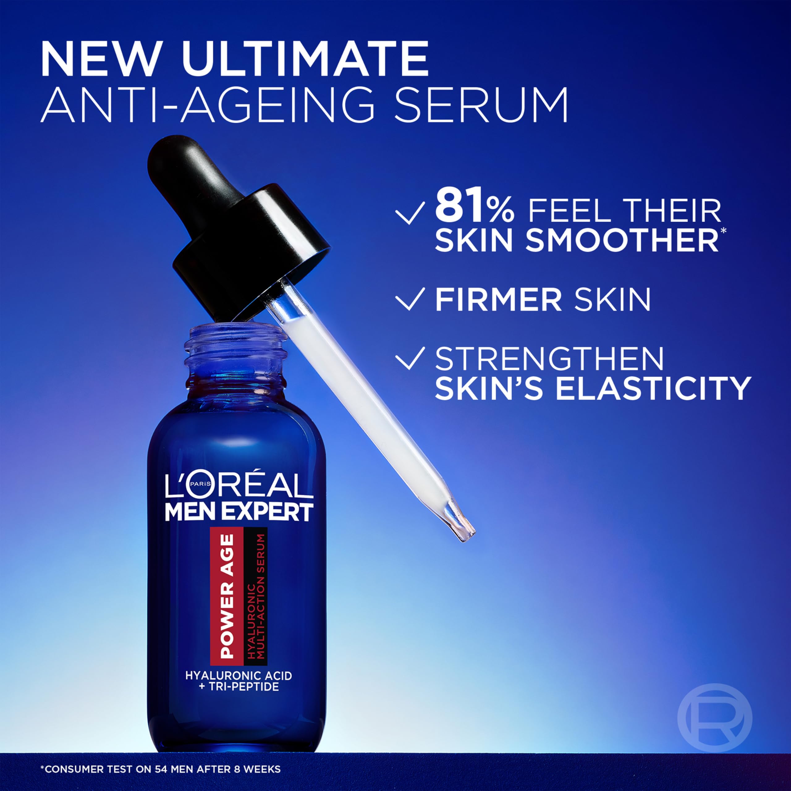 L'Oreal Men Expert Power Age Serum - Hyaluronic Acid - Anti-Ageing - Firms & Smooths Skin - 30ml - Very Good