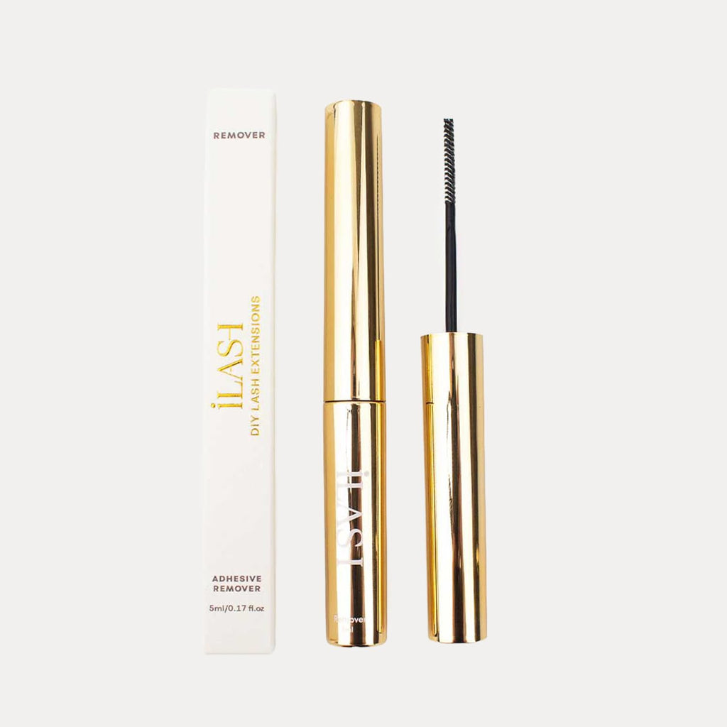 iLashUK Lash Remover Serum - Eyelash Extension Glue Remover with Vitamin E & Castor Oil - Spiral Brush Wand - Gentle Formula - Damaged Box