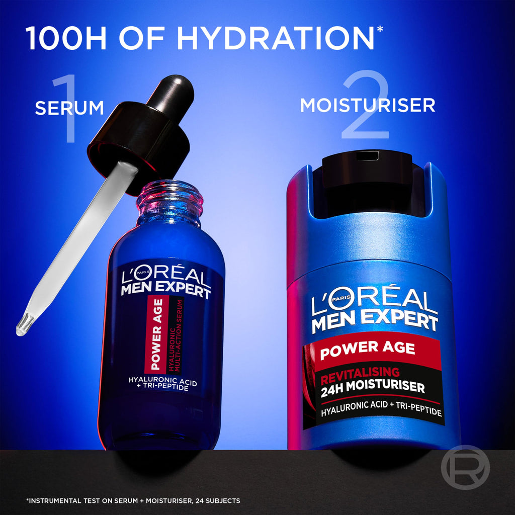 L'Oreal Men Expert Power Age Serum - Hyaluronic Acid - Anti-Ageing - Firms & Smooths Skin - 30ml - Very Good