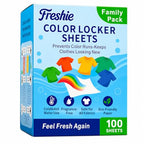Freshie Colour Catcher Sheets - 100 Pack Laundry Dye Transfer Prevention for Mixed Colour Washes, All Fabrics - Damaged Box