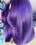 Crazy Color Vibrant Hot Purple Semi-Permanent 4 Pack Quad Hair Dye. Highly Pigmented Royal Purple Conditioning & Oil Nourishing Vegan Formula No Bleach or Ammonia 400ml - Damaged Box