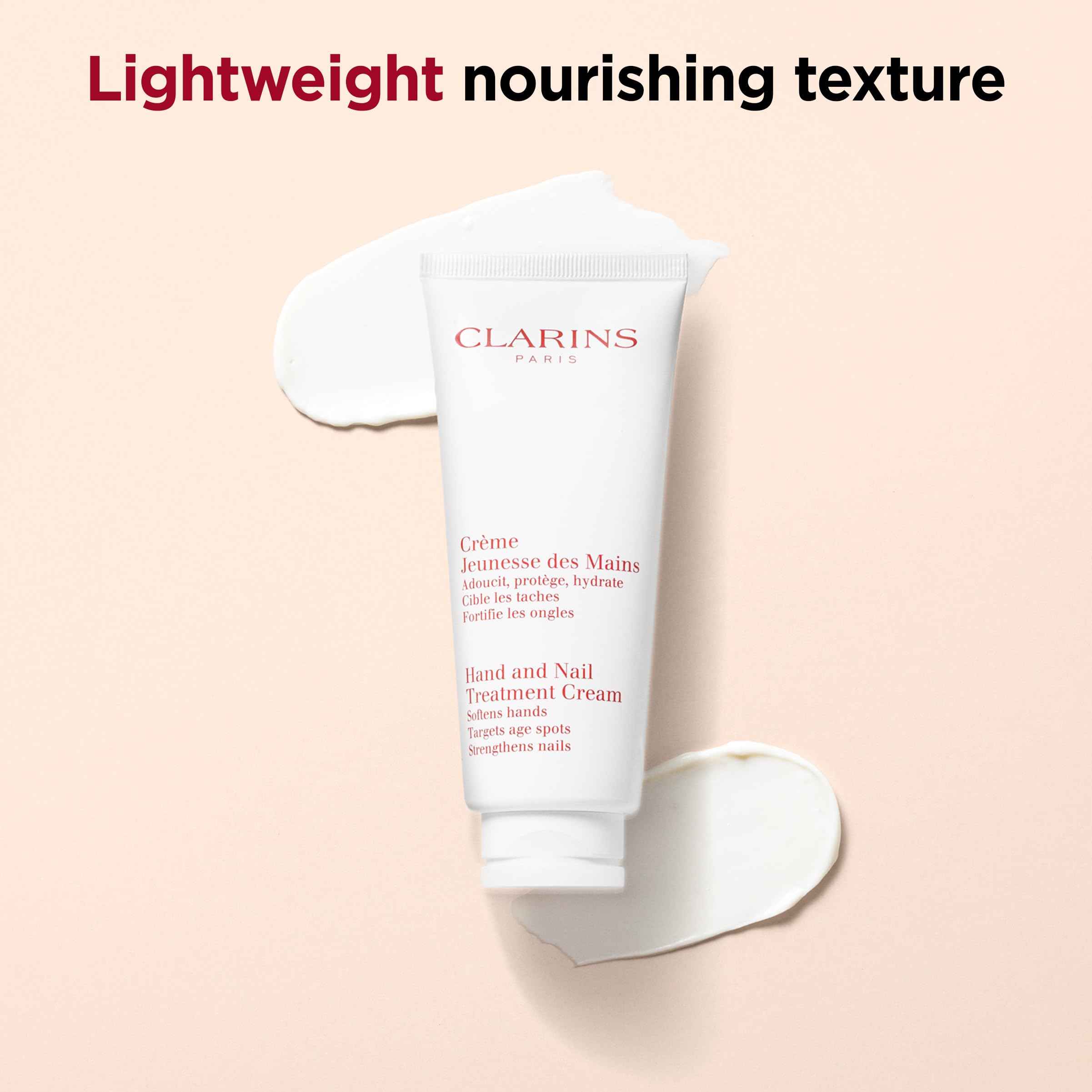 Clarins Hand & Nail Treatment Cream 100ml | Nourishing Moisturiser for Dry Hands & Strengthening Nails | Anti Aging | Non Greasy