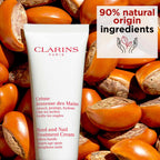 Clarins Hand & Nail Treatment Cream 100ml | Nourishing Moisturiser for Dry Hands & Strengthening Nails | Anti Aging | Non Greasy