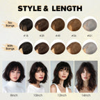 Benehair Human Hair Topper with Fringe - Dark Brown #2 Silk Base Lightweight 10 Inch 27g for Women Hair Loss