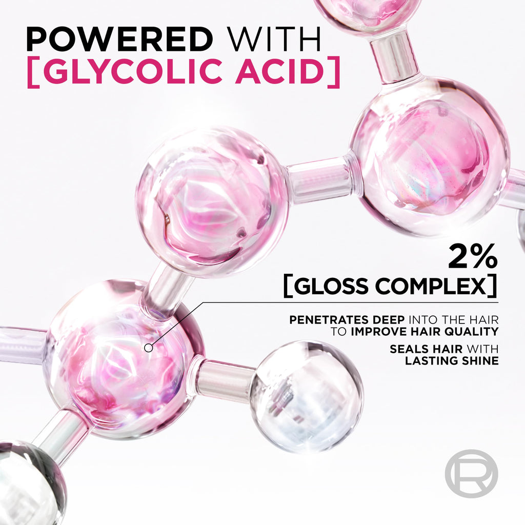 L'Oreal Paris Elvive Glycolic Gloss Shampoo 200ml - Sulphate Free, Smooth & Shiny Hair, Dull Hair - Damaged Box