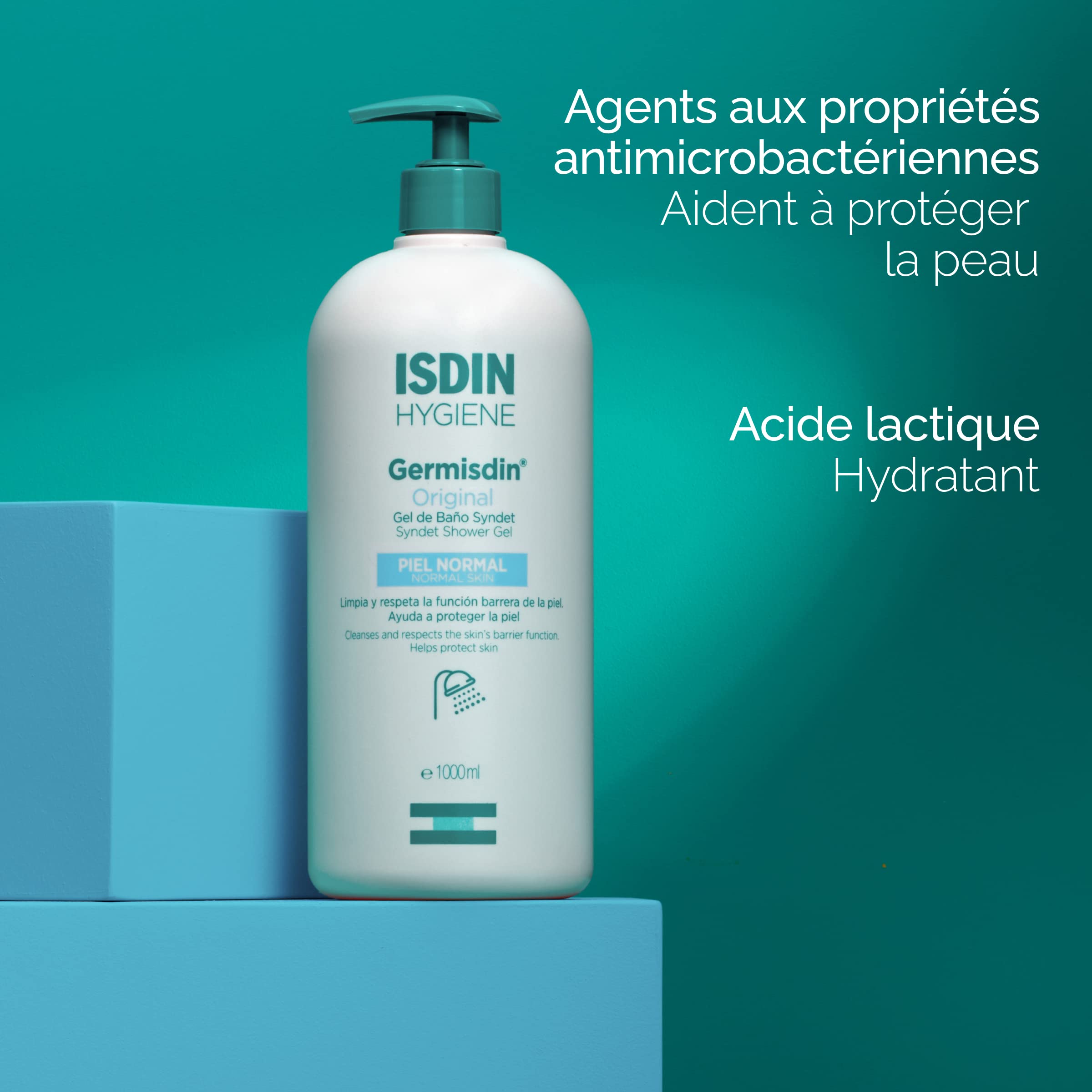 ISDIN Germisdin Original Syndet Shower Gel (1000ml) | Shower gel for daily use