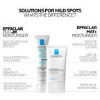 La Roche-Posay Effaclar MAT+, Mattifying Face Moisturiser, For Oily Skin, Visible Pores, Salicylic Acid, Glycerin, Sebolyse, Oil Control, 8H Mattifying, 40ml - Damaged Box