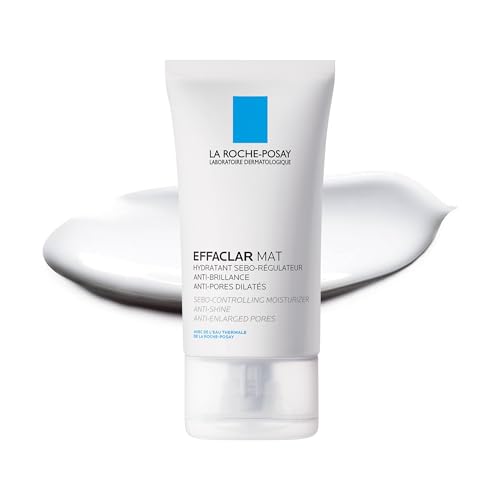 La Roche-Posay Effaclar MAT+, Mattifying Face Moisturiser, For Oily Skin, Visible Pores, Salicylic Acid, Glycerin, Sebolyse, Oil Control, 8H Mattifying, 40ml - Damaged Box