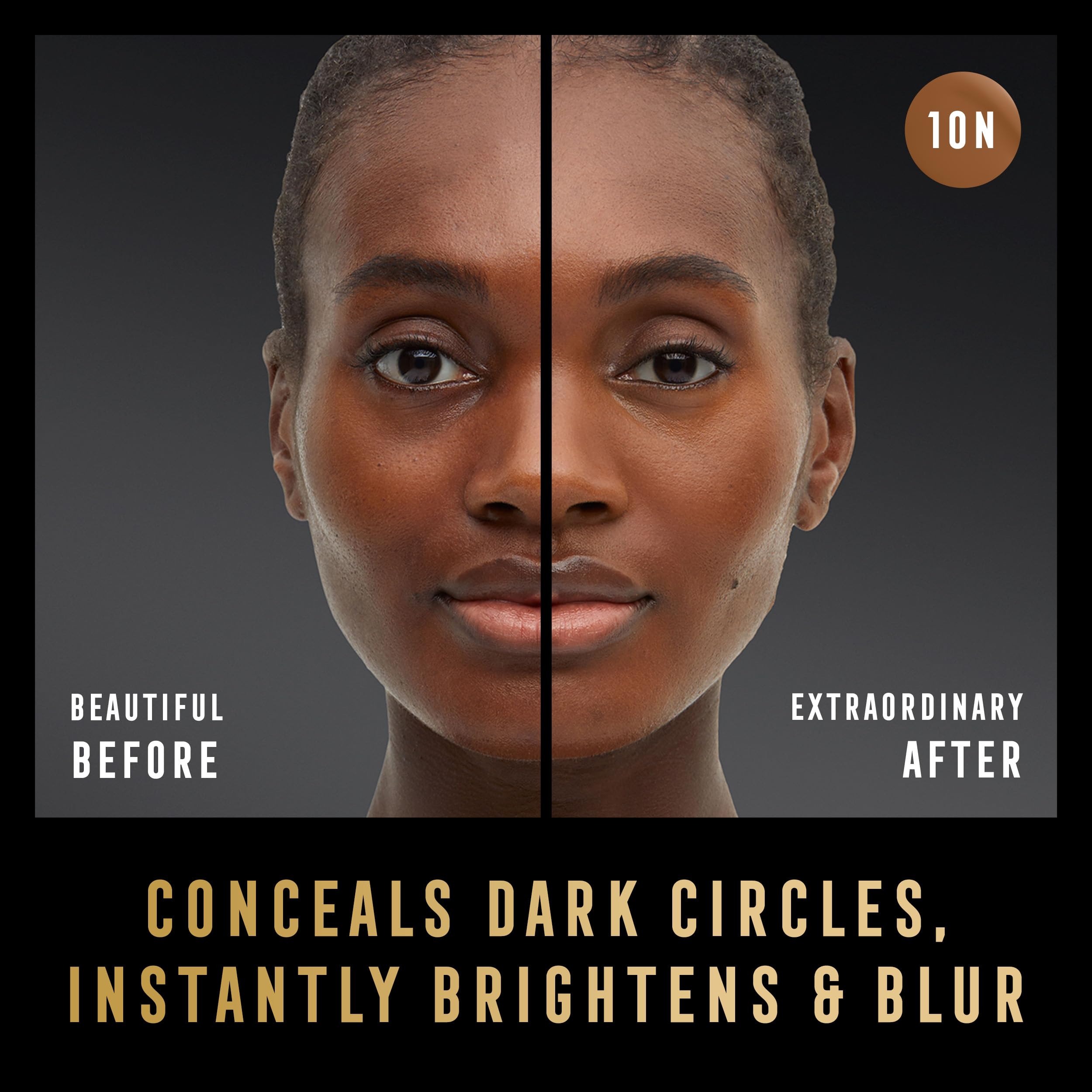 Max Factor Facefinity Multi-Perfector Concealer 10N 11ml - All-in-One, Instant Brightening, Natural Finish, Vegan