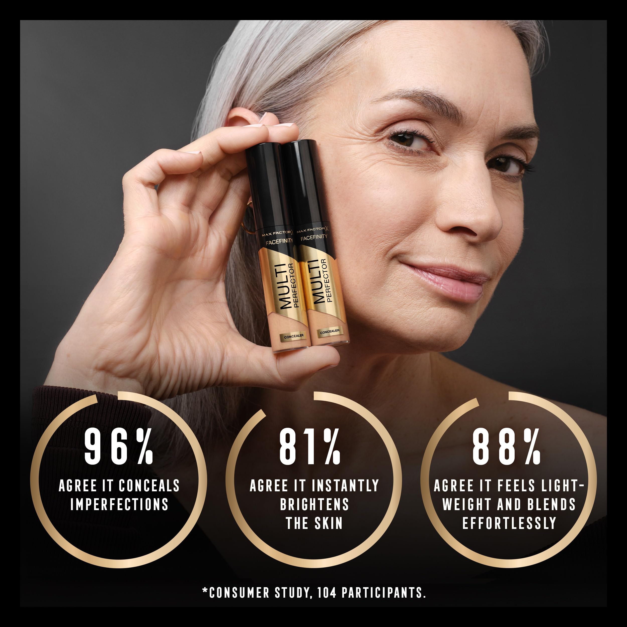 Max Factor Facefinity Multi-Perfector Concealer 10N 11ml - All-in-One, Instant Brightening, Natural Finish, Vegan