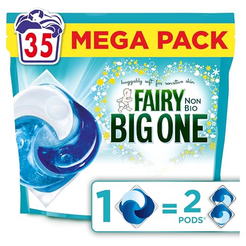 Fairy Non Bio PODS Washing Liquid Laundry Detergent Capsules 35 Washes - 2X Stain Removal, Sensitive Skin