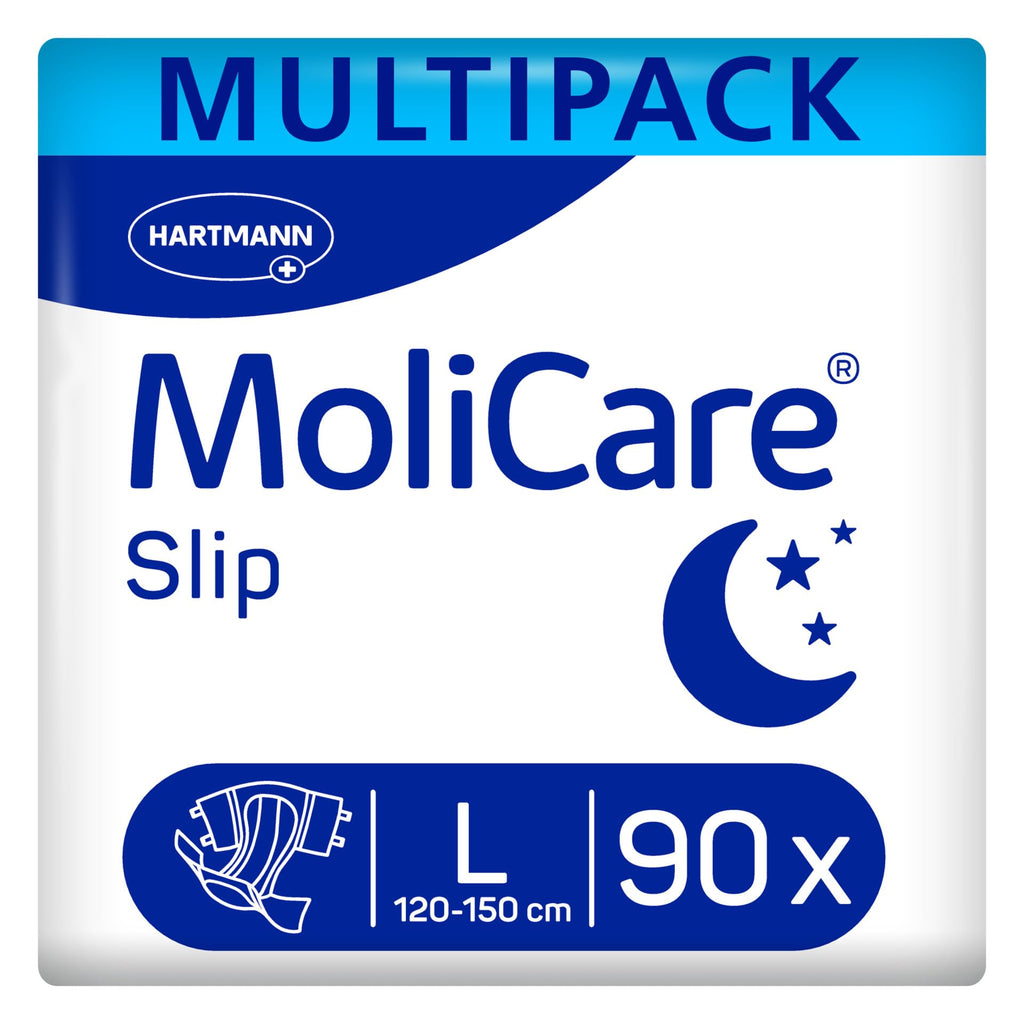 MoliCare Slip Night Adult Nappies - Large, 35-59" (120-150cm) - Severe Incontinence Pads - 30 Pack - Damaged Box
