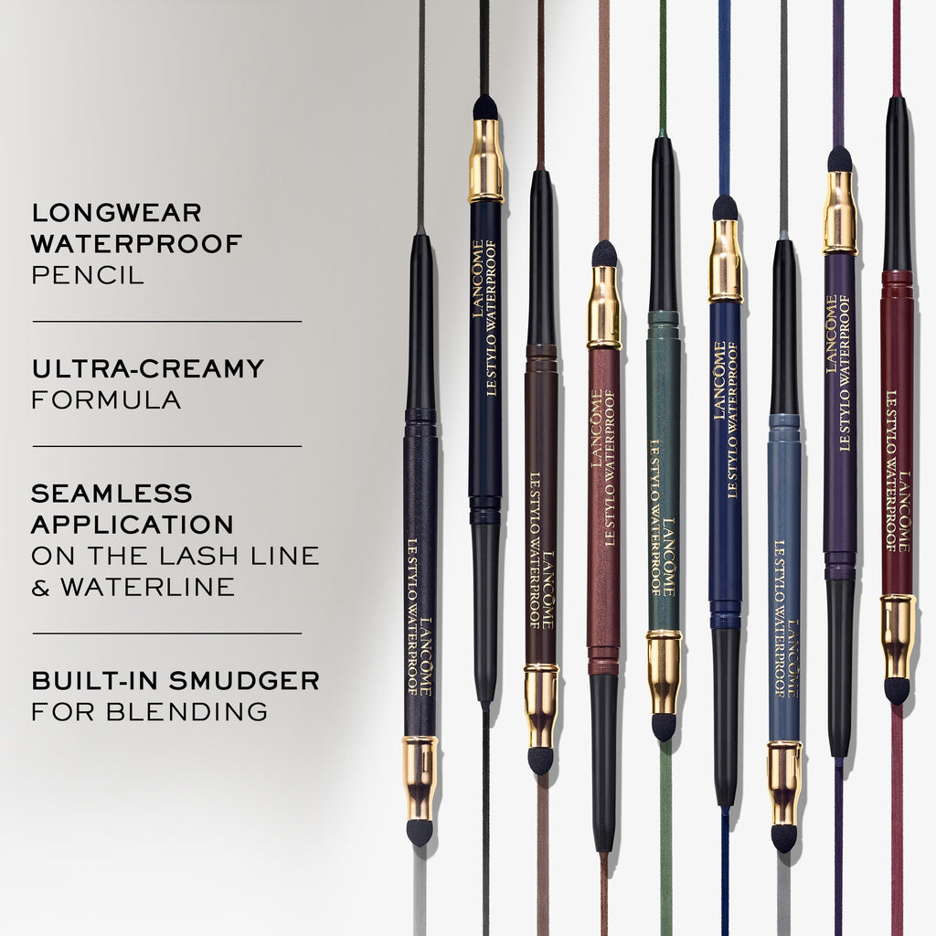 Lancome Le Stylo Waterproof Eyeliner Pencil 03 Brown Matte 0.35g Long Lasting Retractable Eye Liner with Smudger Tip - Damaged Box