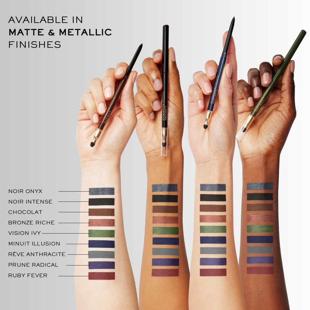Lancome Le Stylo Waterproof Eyeliner Pencil 03 Brown Matte 0.35g Long Lasting Retractable Eye Liner with Smudger Tip - Damaged Box