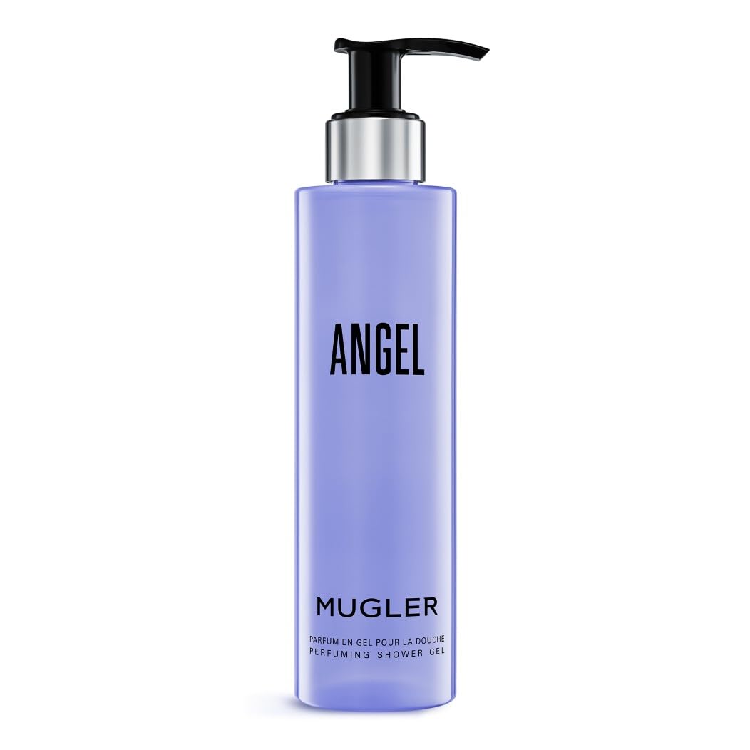 Mugler Angel Perfuming Shower Gel 200ml Women's Luxury Body Wash with Niacinamide and Hyaluronic Acid Celestial Fragrance Creamy Mousse - Damaged Box