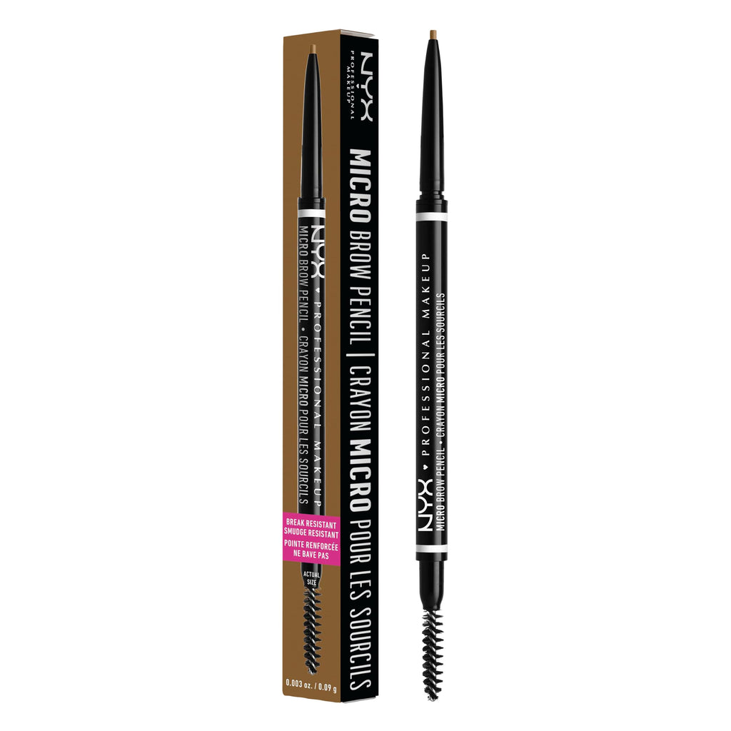 NYX Professional Makeup Micro Brow Pencil - Dual Ended Ultrafine - Blonde - Vegan Formula - Mechanical Brow Tool & Spoolie - Damaged Box