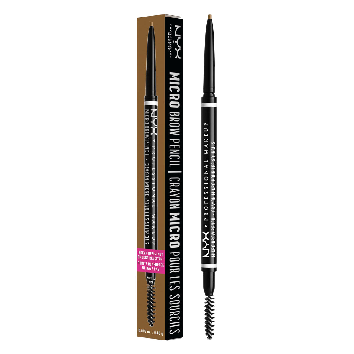 Micro Brow Pencil Dual Ended Ultrafine Blonde Vegan Formula Mechanical Brow Tool & Spoolie Damaged Box