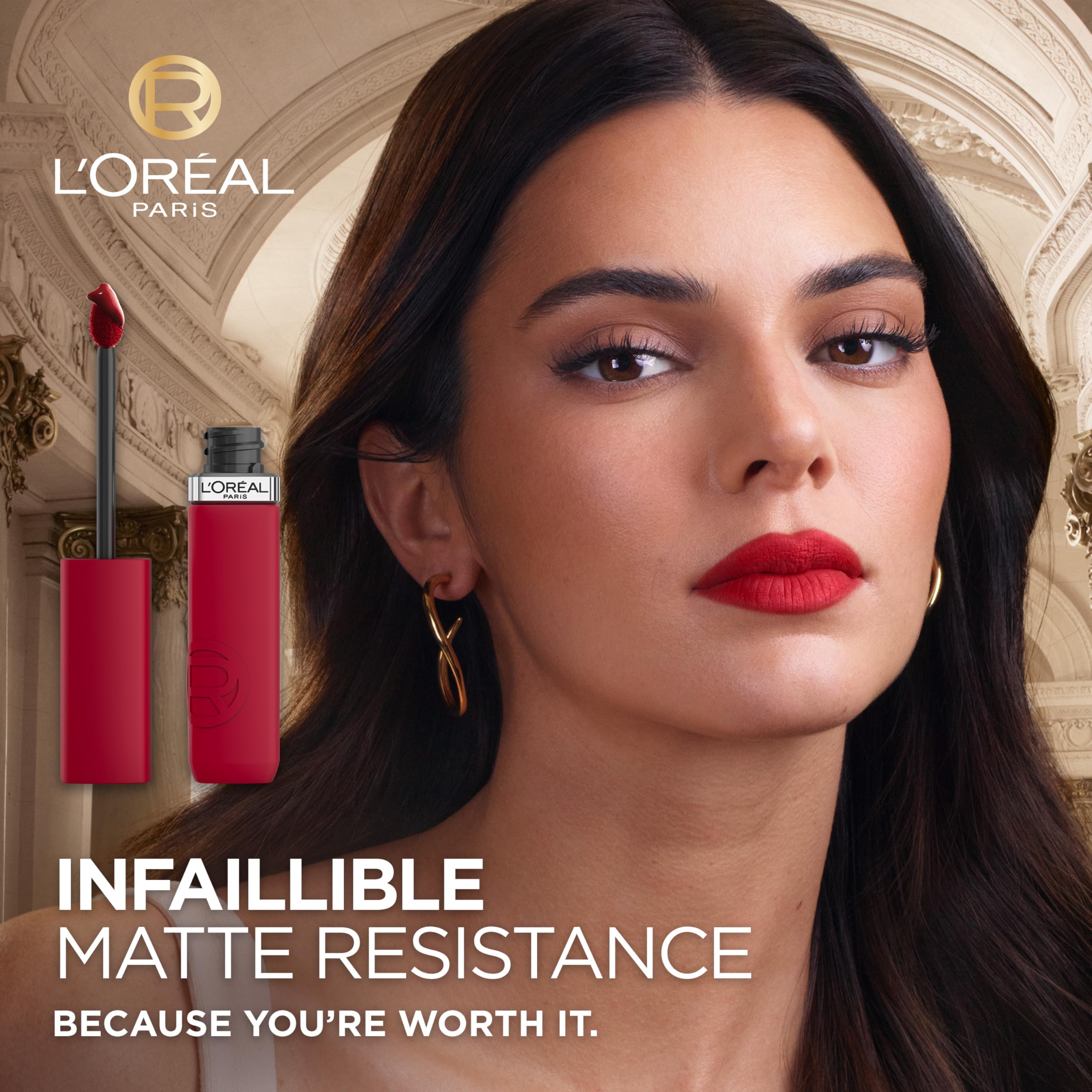 L'Oreal Paris Infallible Matte Resistance Liquid Lipstick 120 Major Crush, Longwear, Hyaluronic Acid, Transfer-Resistant