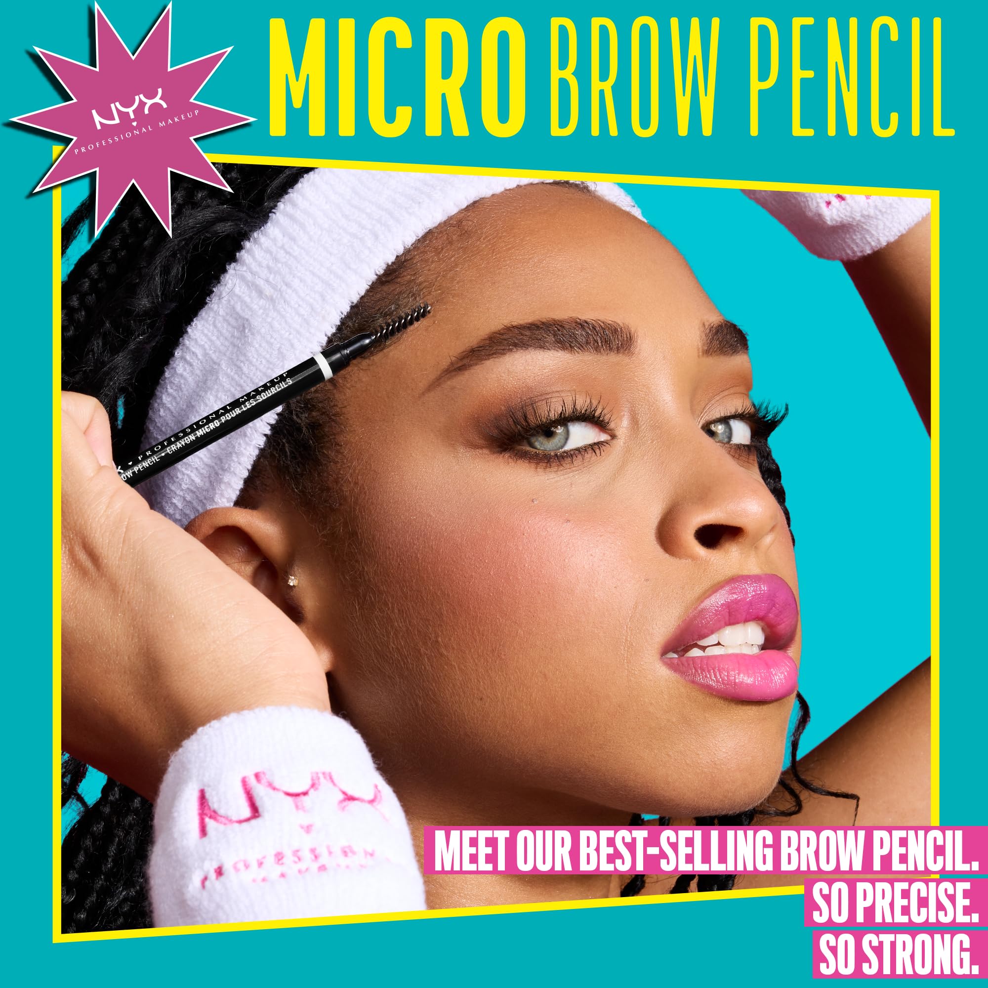 NYX Professional Makeup Micro Brow Pencil - Dual Ended Ultrafine - Blonde - Vegan Formula - Mechanical Brow Tool & Spoolie - Damaged Box
