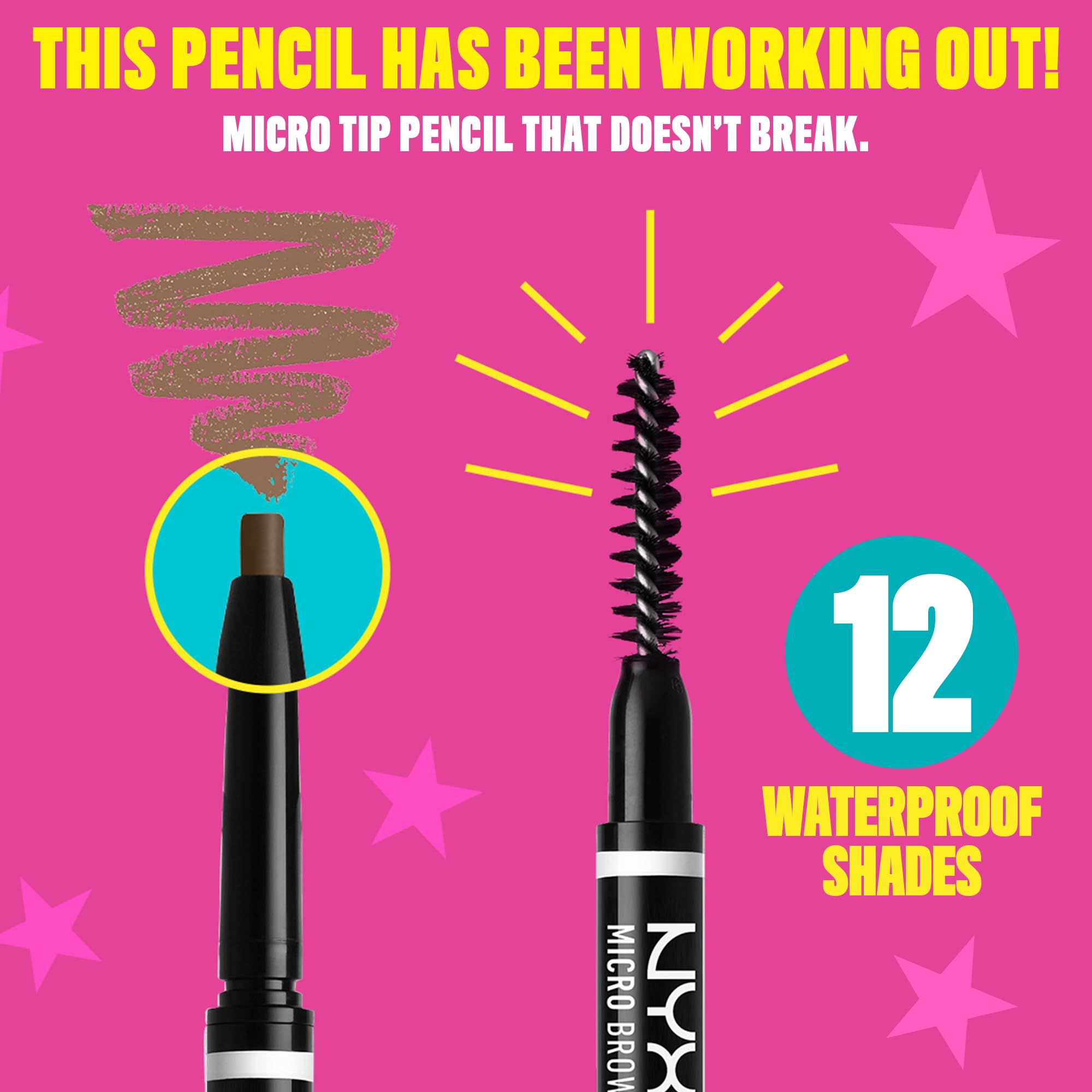 NYX Professional Makeup Micro Brow Pencil - Dual Ended Ultrafine - Blonde - Vegan Formula - Mechanical Brow Tool & Spoolie - Damaged Box