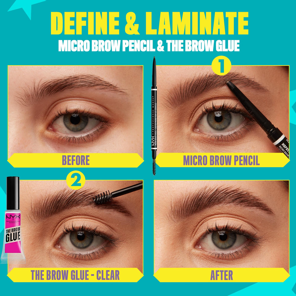 NYX Professional Makeup Micro Brow Pencil - Dual Ended Ultrafine - Blonde - Vegan Formula - Mechanical Brow Tool & Spoolie - Damaged Box